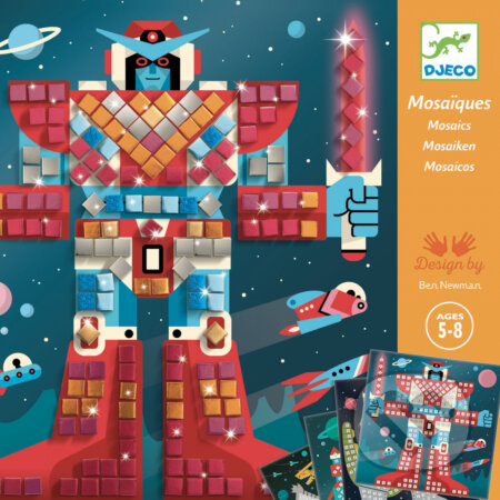 Vesmírni bojovníci (mozaika s dielikmi s metalickým leskom)