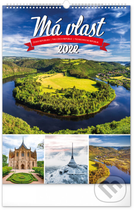 Nástěnný kalendář Má vlast 2022, Presco Group, 2021