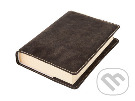 Obal na knihu Klasik M D33 Hnědá tmavá semiš