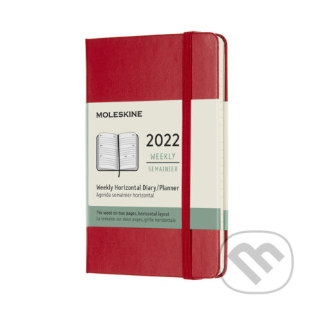 Moleskine – 12-mesačný horizontálny červený diár 2023, Moleskine, 2021