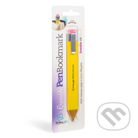 Záložka do knihy gumovatelné pero - žlutá