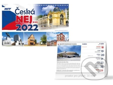 Česká NEJ… 2022 - stolní kalendář, MFP, 2021