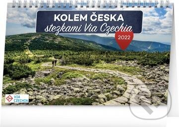Kalendář 2022 stolní: Kolem Česka stezkami Via Czechia, Presco Group, 2021