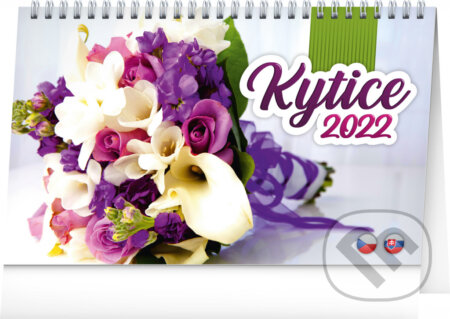 Stolní kalendář / stolový kalendár Kytice CZ/SK 2022, Presco Group, 2021