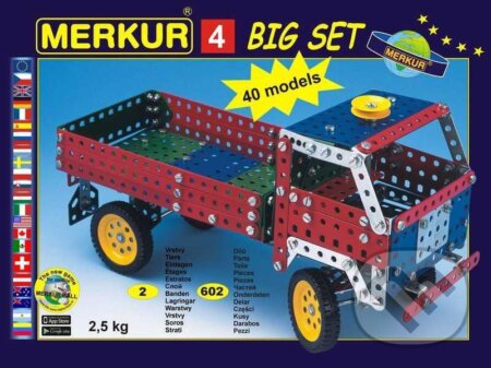 Merkur 4 stavebnice (602 dílů, 40 modelů) - hra z kategorie Stavebnice