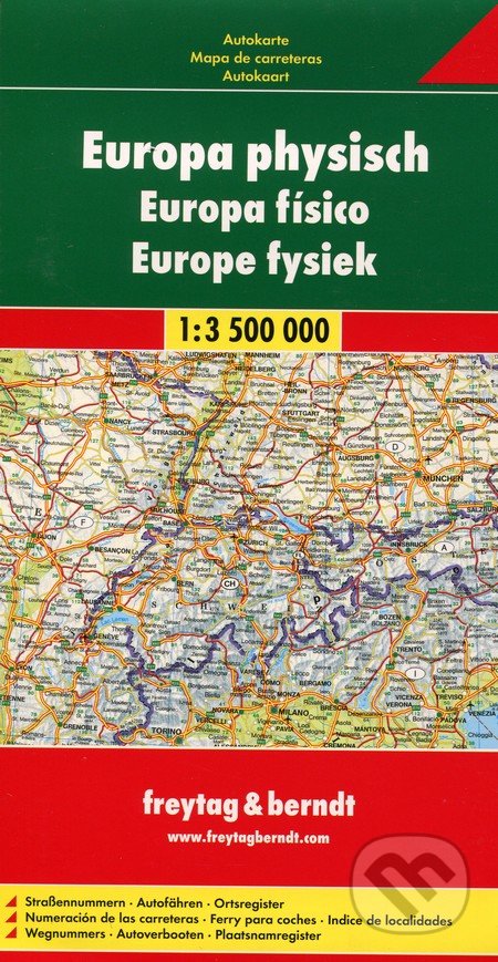 Europa physisch 1:3 500 000, freytag&berndt, 2015