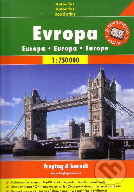 Evropa  1:750 000, freytag&berndt, 2013