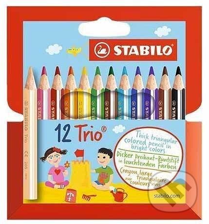 Pastelky STABILO Trio silné a krátke (12 ks sada)