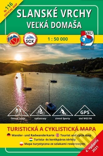 Turistická mapa 116 - Slanské vrchy - Veľká Domaša 1:50 000, VKÚ Harmanec, 2021
