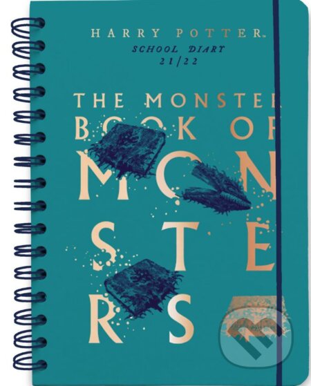 Plánovací diár A5 2021/2022 Harry Potter: The Monster Book Of Monsters, Harry Potter, 2021