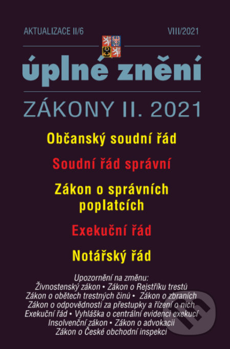 Aktualizace II/6 - Občanský soudní řád, Exekuční řád
