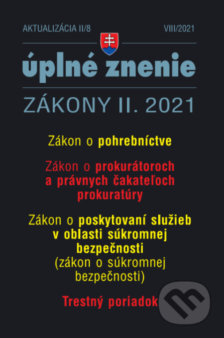 Aktualizácia II/8 - Trestný poriadok, Poradca s.r.o., 2021