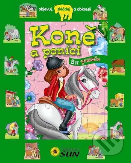Koně a poníci - 8x puzzle - Marcela Grez, SUN, 2011