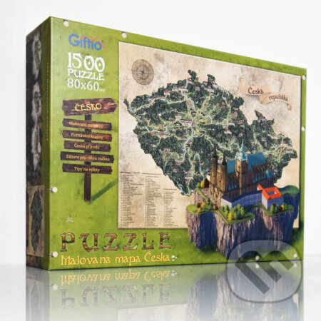 Mapa Česka - puzzle z kategorie Přírodní scenérie