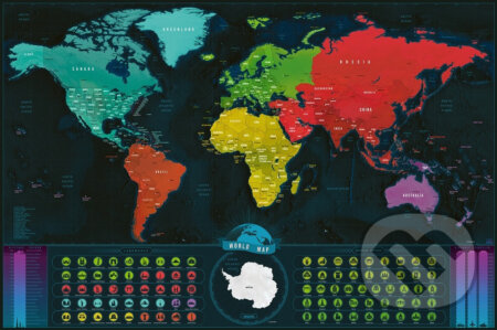 GLOW Cestovateľská svietiaca mapa sveta Deluxe XL, Giftio, 2021