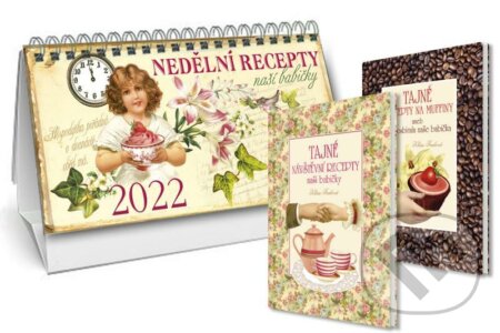 Kalendář 2022 - Nedělní recepty naší babičky + Tajné recepty na muffiny + Tajné návštěvní recepty - Klára Trnková, Studio Trnka, 2021