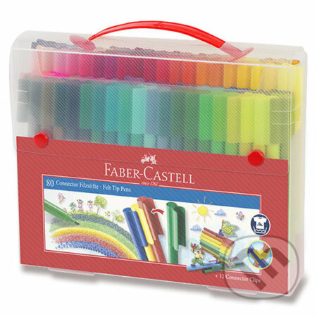 Fixy Faber Castell Connector plastová taška 80ks Faber-Castell