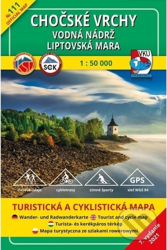 Chočské vrchy - vodná nádrž Liptovská Mara 1: 50 000