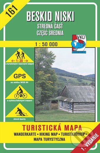 Beskid Niski, (Cześć srodkowa - stredná časť) - turistická mapa č.161 - Kolektív autorov, VKÚ Harmanec, 1999