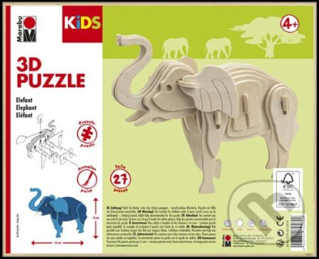 3D Puzzle - Elephant, Marabu, 2021