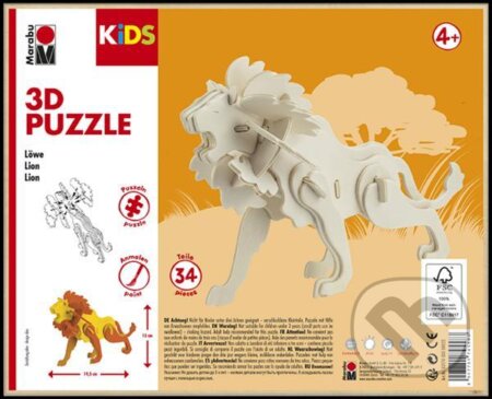 3D Puzzle - Lion, Marabu, 2021