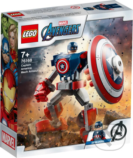 LEGO® Super Heroes 76168 Captain America v obrnenom robotovi, LEGO, 2021