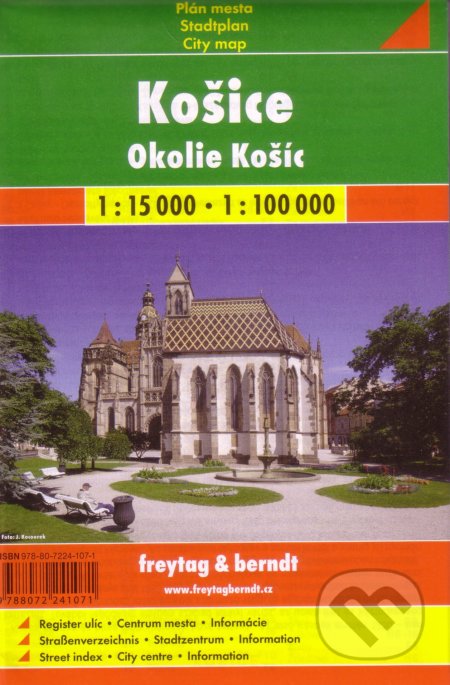 Košice a okolie 1:15 000      1:100 000, freytag&berndt, 2016