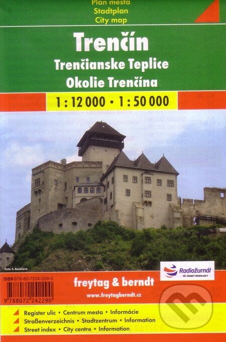 Trenčín - Trenčianske Teplice a okolie 1:12 000  1:50 000, freytag&berndt, 2010