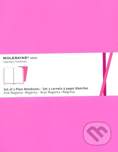 Volant zápisník- ružový čistý XL, Moleskine