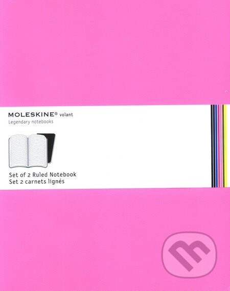 Volant zápisník linajkový  ružový XL, Moleskine