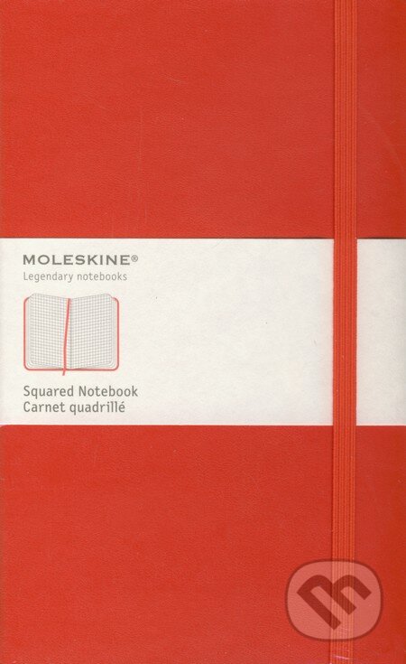 Moleskine - stredný štvorčekový zápisník (červený), Moleskine