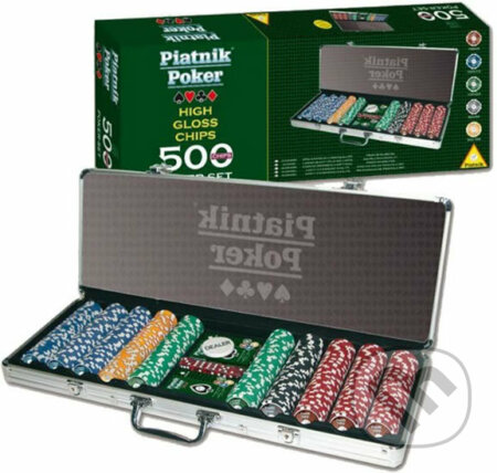 ProPokerkoffer 500 Chips (Poker Alu-Case - 500 žetonů), Piatnik, 2020