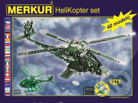Merkur Helikopter Set 515 dílů / 40 modelů, Merkur, 2020