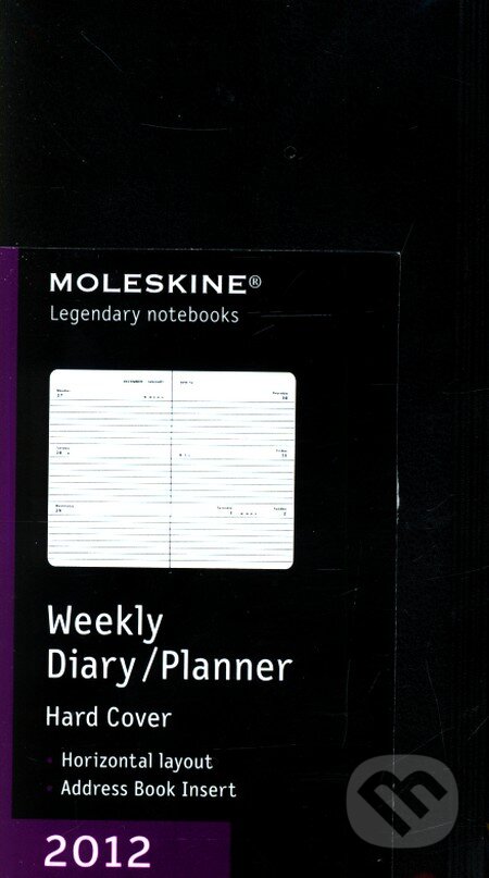 Moleskine - malý týždenný horizontálny plánovací diár 2012 (čierny), Moleskine, 2011