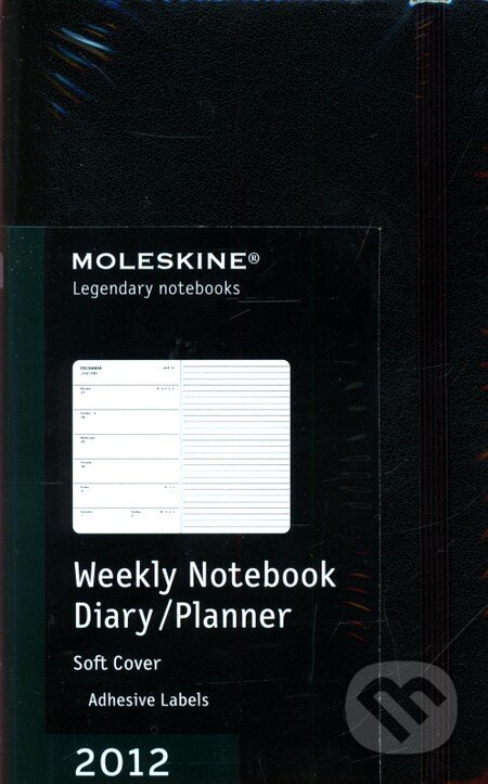 Moleskine - malý týždenný plánovací diár 2012 (čierny, mäkká väzba), Moleskine, 2011