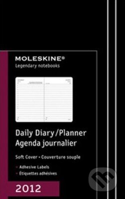 Moleskine - stredný denný plánovací diár 2012 (čierny, mäkká väzba), Moleskine, 2011