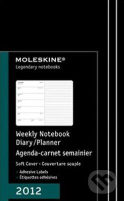 Moleskine - veľký týždenný plánovací diár 2012 (čierny, mäkká väzba), Moleskine, 2011