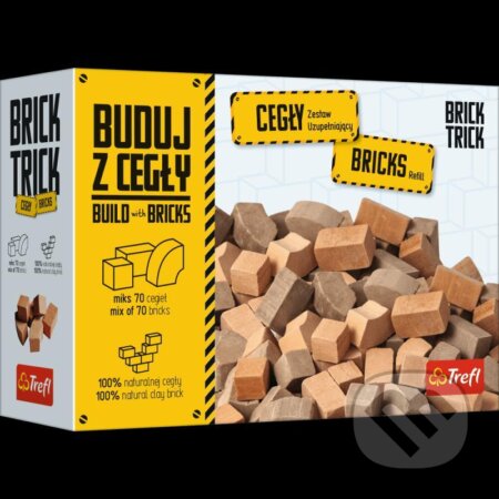 Brick Trick: Cihly přírodní mix 70 ks  /  náhradní balení, Trefl, 2021