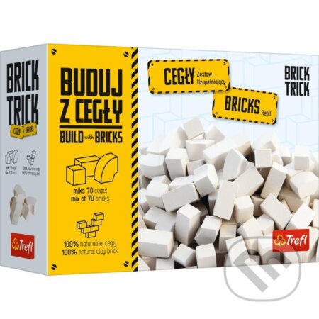 Brick Trick: Cihly bílé mix 70 ks  /  náhradní balení, Trefl, 2021
