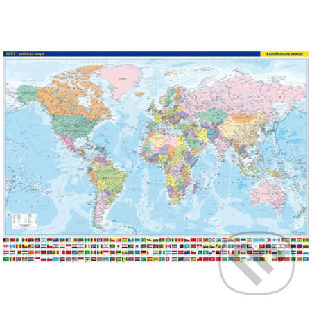 Svět - nástěnná politická mapa 1:22 000 000, Kartografie Praha, 2019
