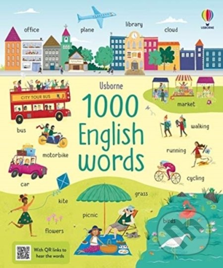 1000 English Words - Jane Bingham, Rachal Saunders (Ilustrátor), Usborne, 2021