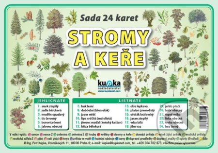 Sada 24 karet - stromy a keře - Petr Kupka, Kupka, 2021