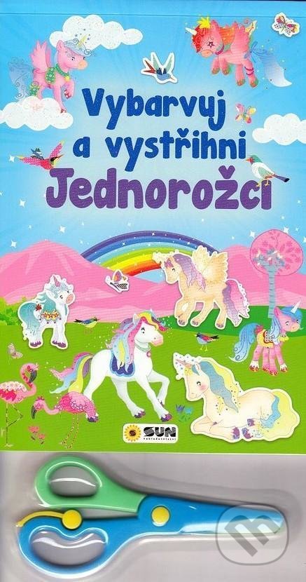 Vybarvuj a Vystřihni: Jednorožci (modrá), SUN, 2021