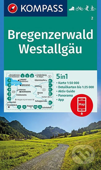 Bregenzerwald, Westallgaü 2 NKOM - kniha z kategorie Mapy Evropy
