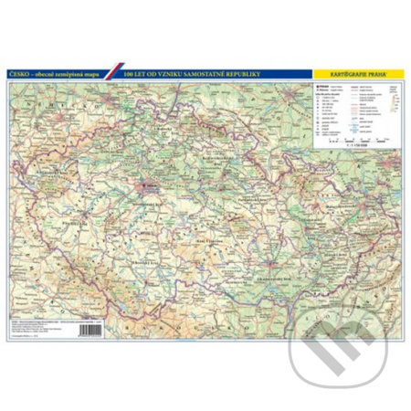 Vývoj českého státu/Česko - obecně zeměpisná mapa, 1 : 1 150 000, Kartografie Praha, 2018