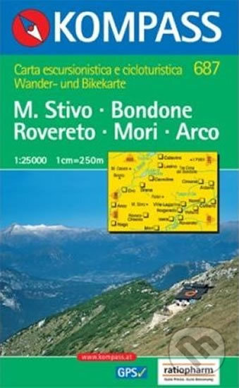 M.Stivo, Bondone, Rovereto, Mori, Arco 1:25T, Kompass, 2013