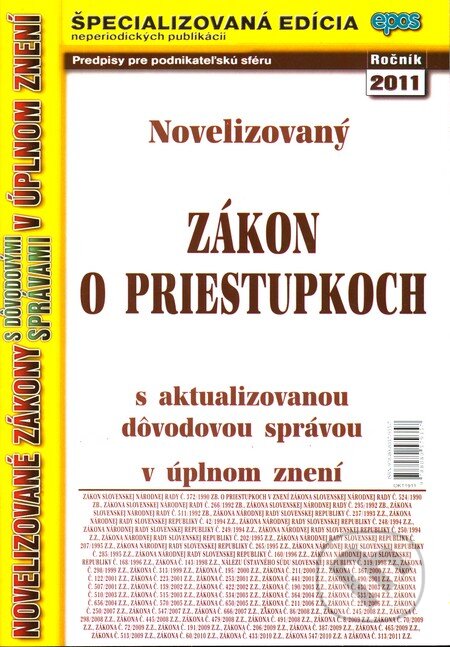 Novelizovaný Zákon o priestupkoch, Epos, 2011