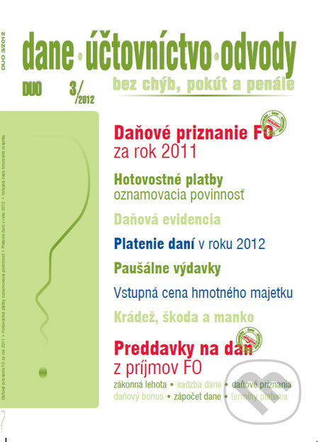 Dane, účtovníctvo, odvody 3/2012, Poradca s.r.o., 2012