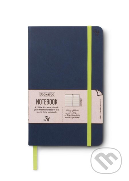 Bookaroo Zápisník A5 - modrý tmavě, EPEE, 2021