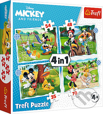 Mickeyho pekný deň / Disney Standard Characters 4v1 - puzzle z kategorie 15 - 60 dílků